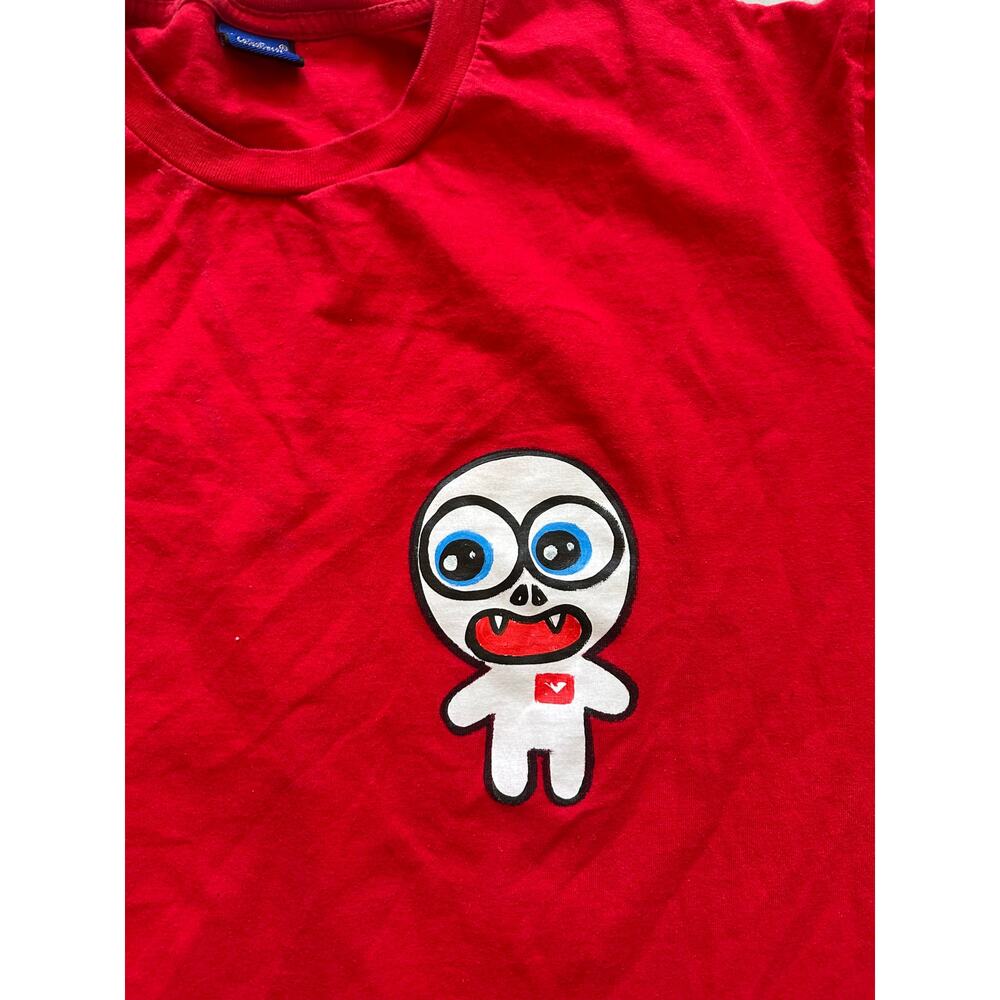 Anna Scary Factory Red Unisex Creative Cartoon T-Shirt, M/L - Picture 4 of 5